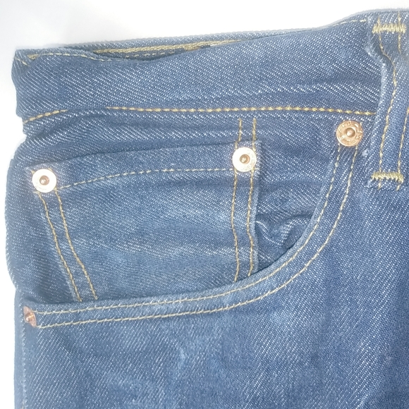 Levis 501 Mens 54x30 Dark Wash Straight Button Fly  Jeans - Picture 13 of 15